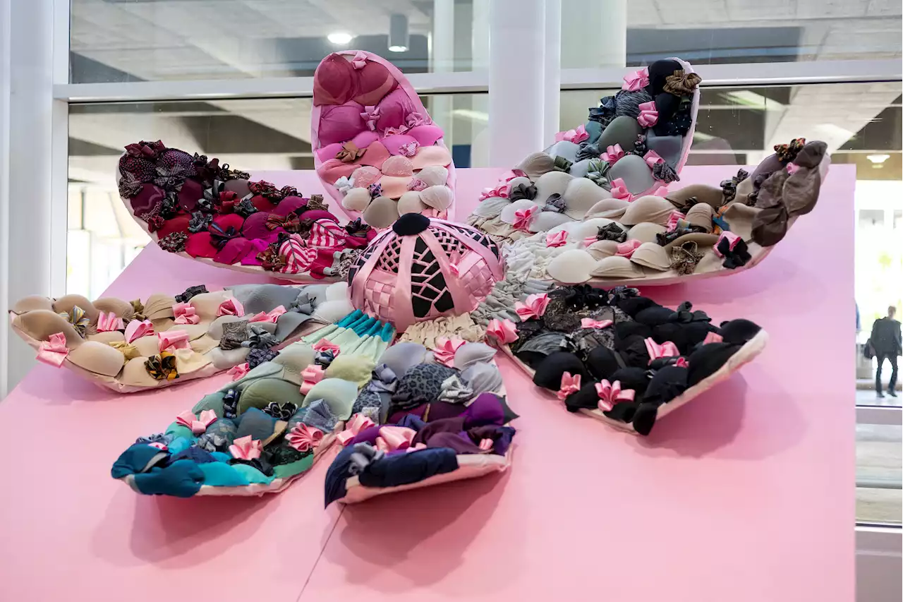 Bras, ties of breast cancer survivors on display at San Antonio airport