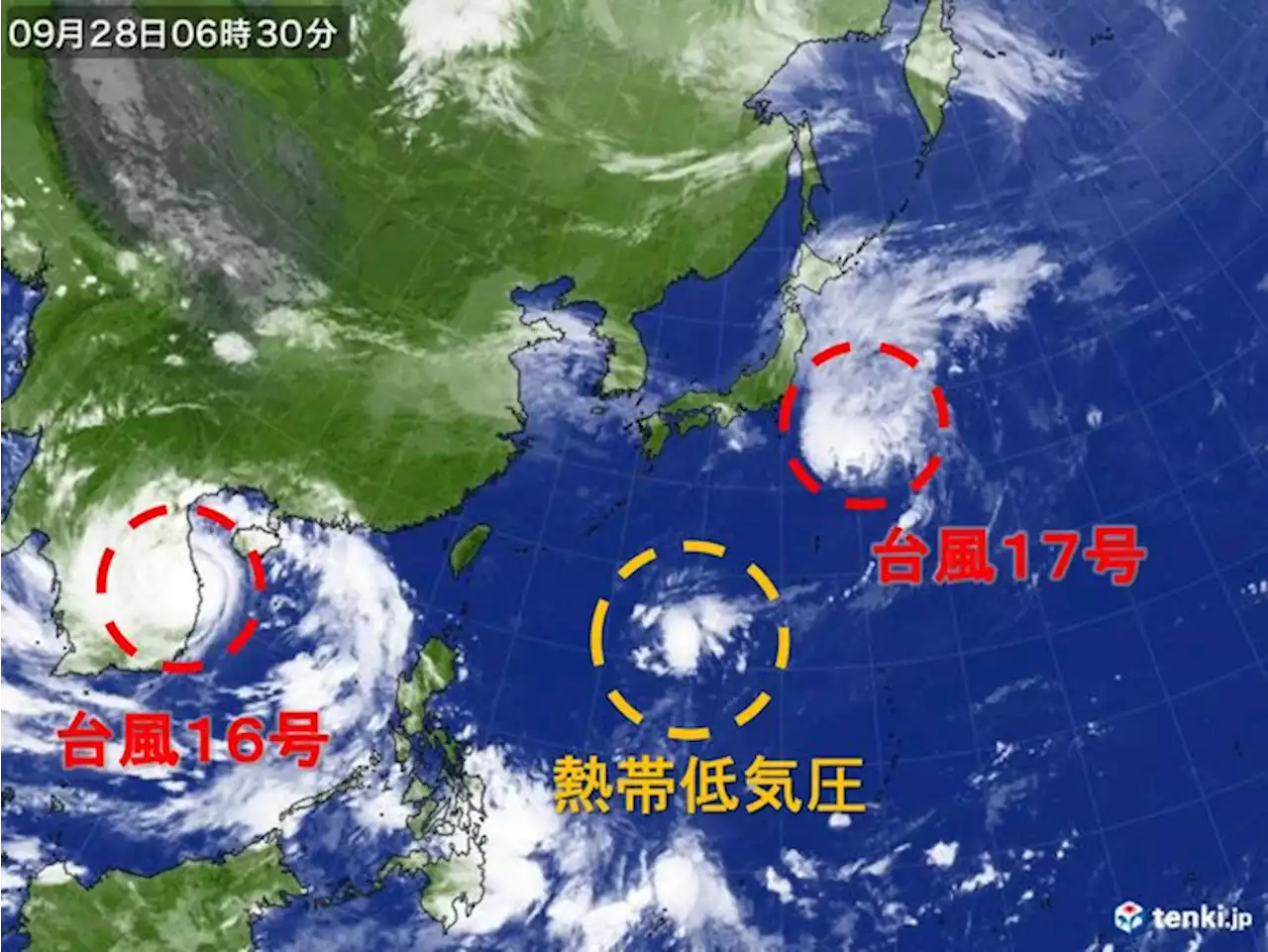 新たな 熱帯低気圧 が発生 沖縄に近づく可能性 台風17号は