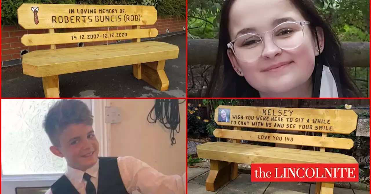 Touching tributes as benches installed in memory of two Boston children