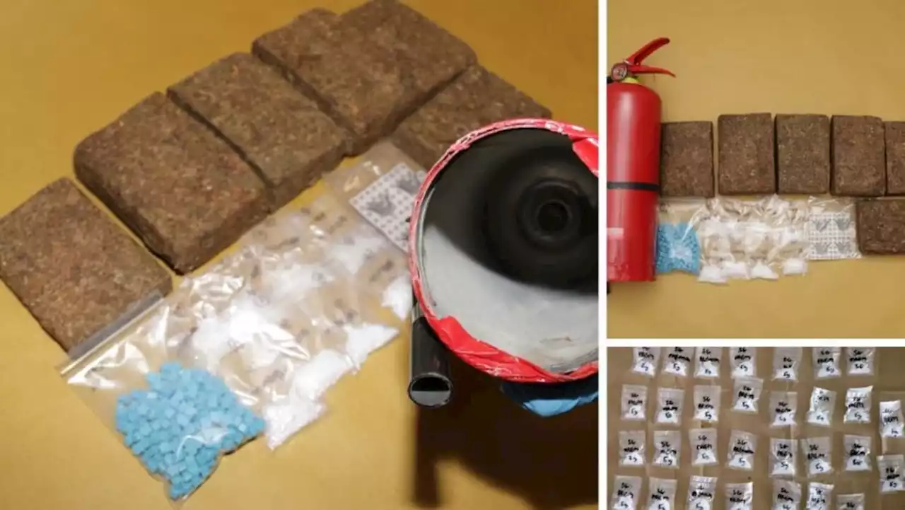 Cannabis hidden in fire extinguisher among 13kg of drugs seized in CNB raids