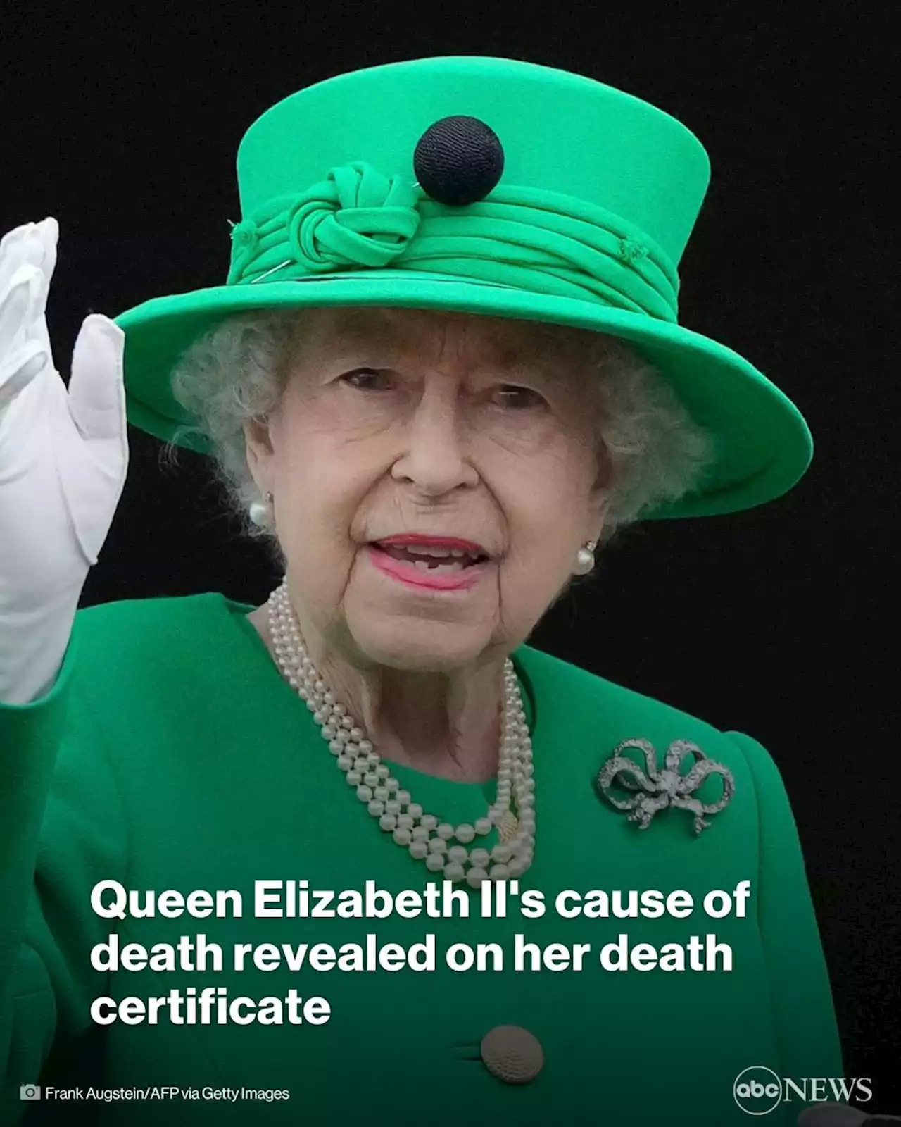 Queen Elizabeth II's cause of death revealed on her death certificate