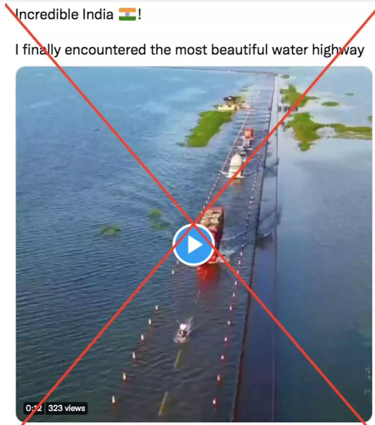 Video shows submerged 'water highway' in eastern China, not India