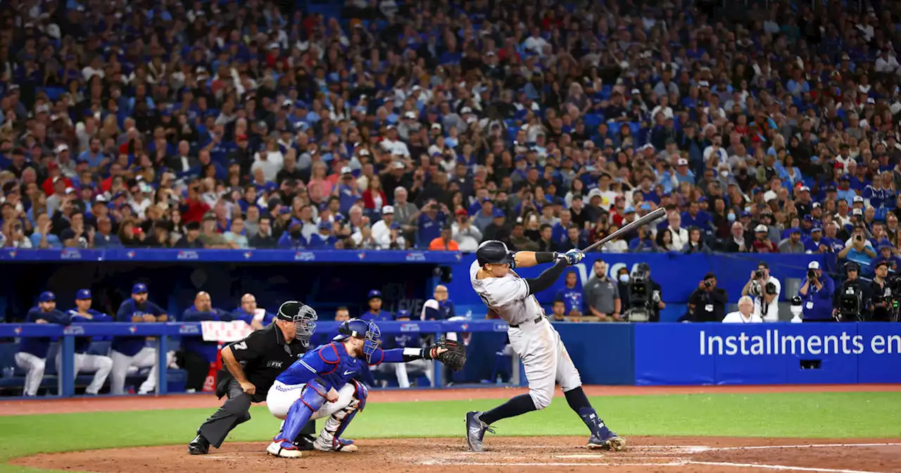 Aaron Judge ties Roger Maris' American League record of 61 homers in a season