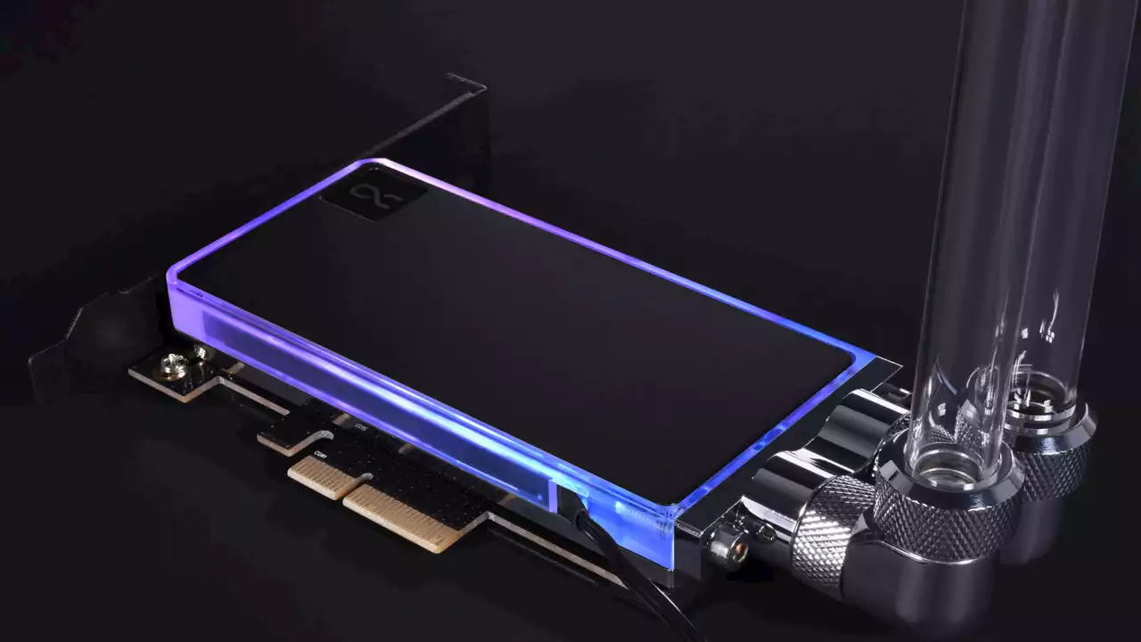 Alphacool: Wasserkühlerkarte mit RGB schluckt M.2-SSDs mit PCIe 4.0