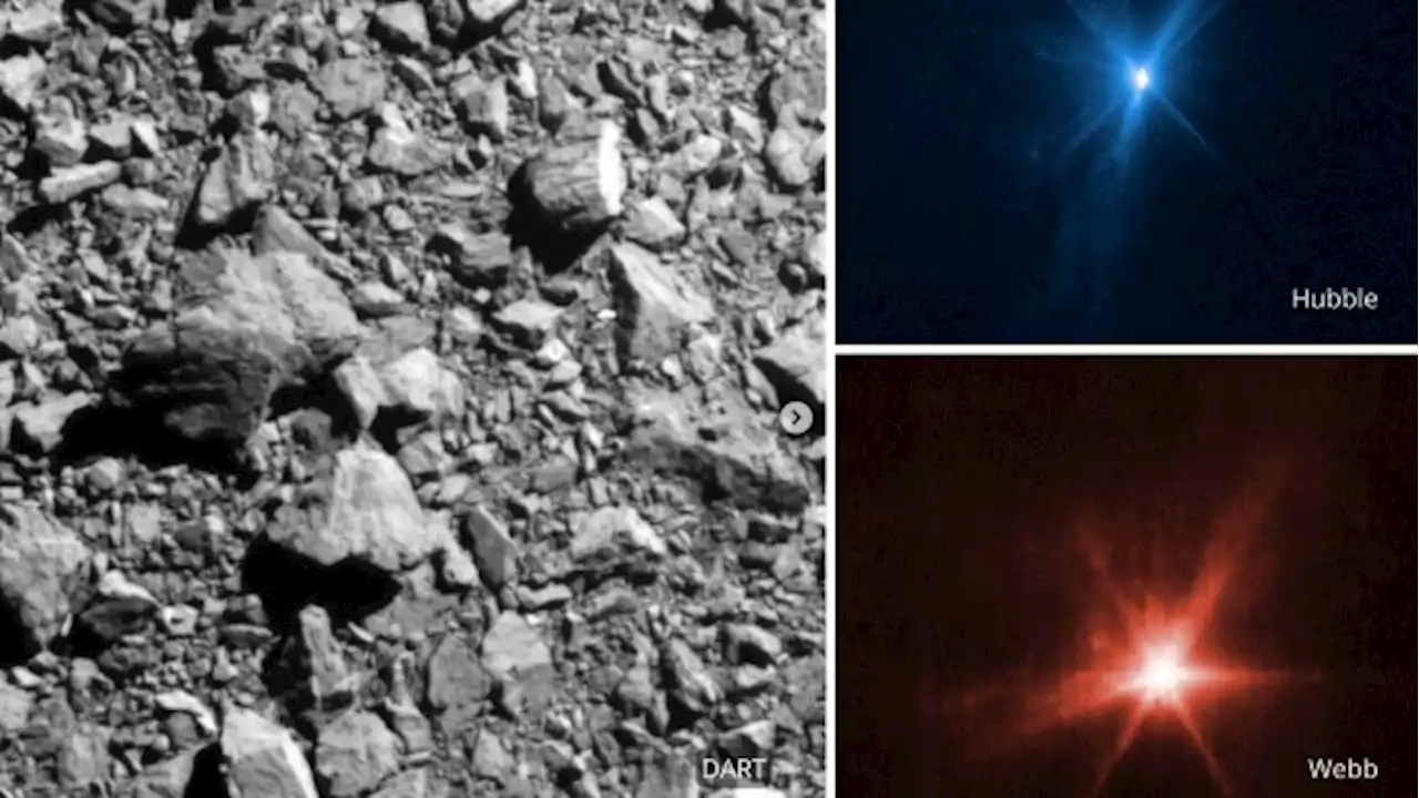 Space telescopes capture asteroid slam with striking clarity