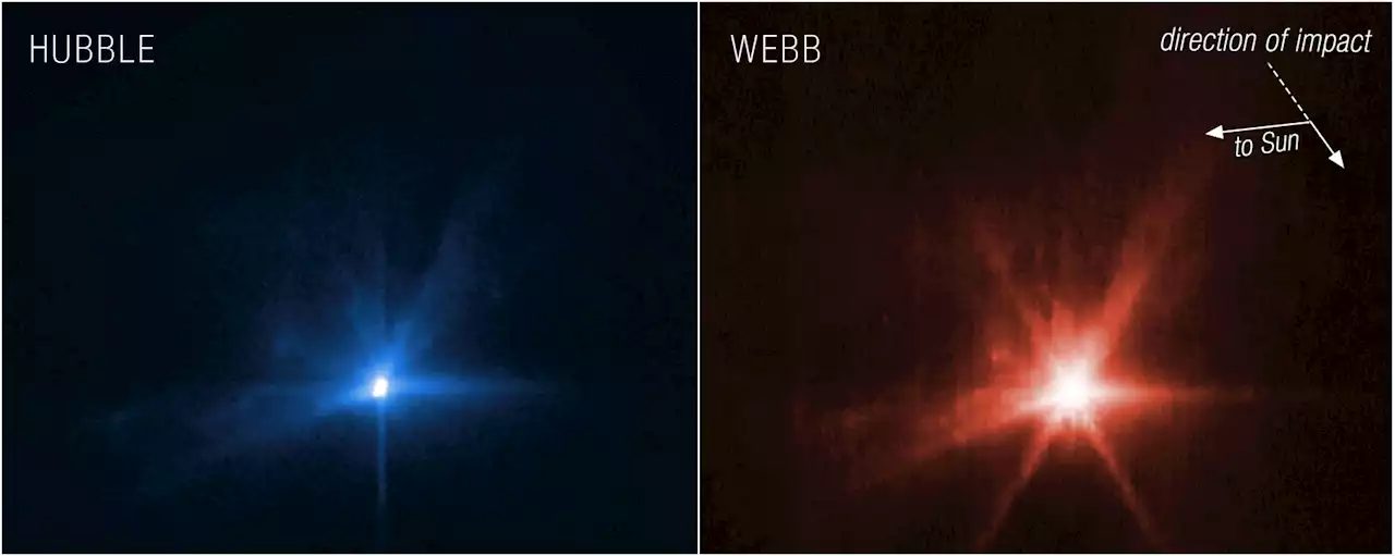 James Webb and Hubble telescope images capture DART asteroid collision | Engadget