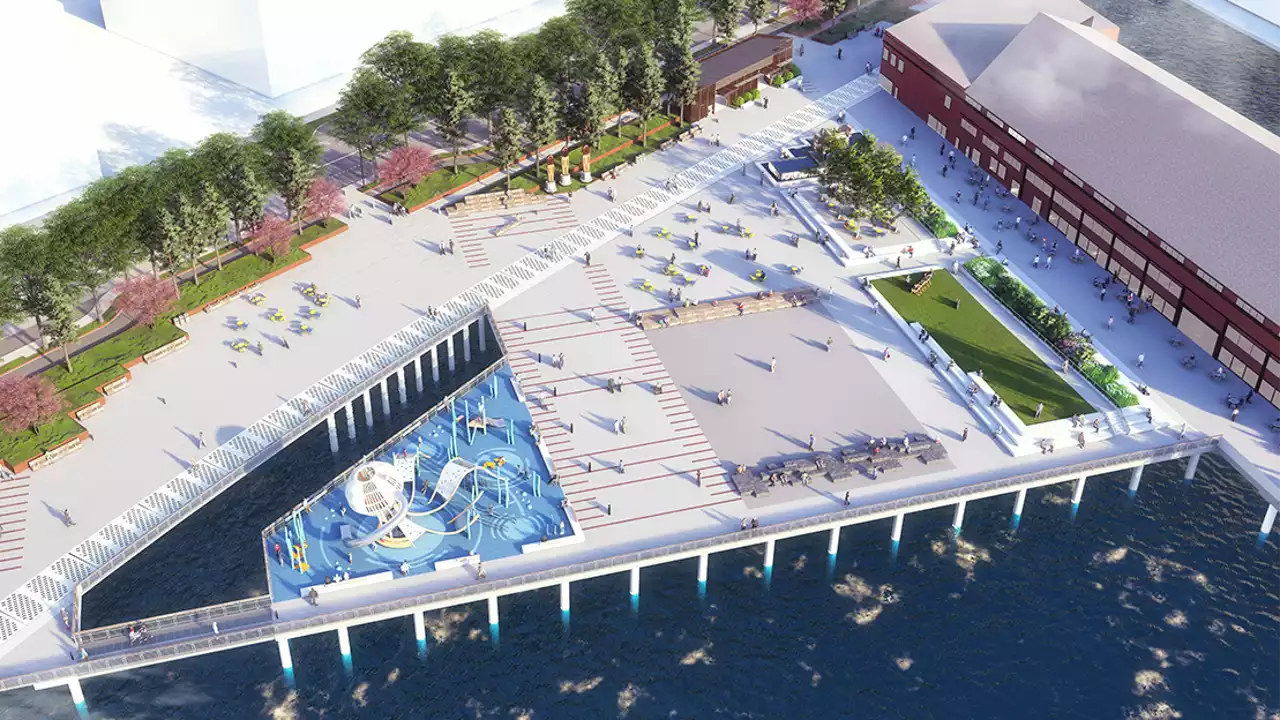 Construction of new Seattle Waterfront Park begins at site of 2020 pier collapse