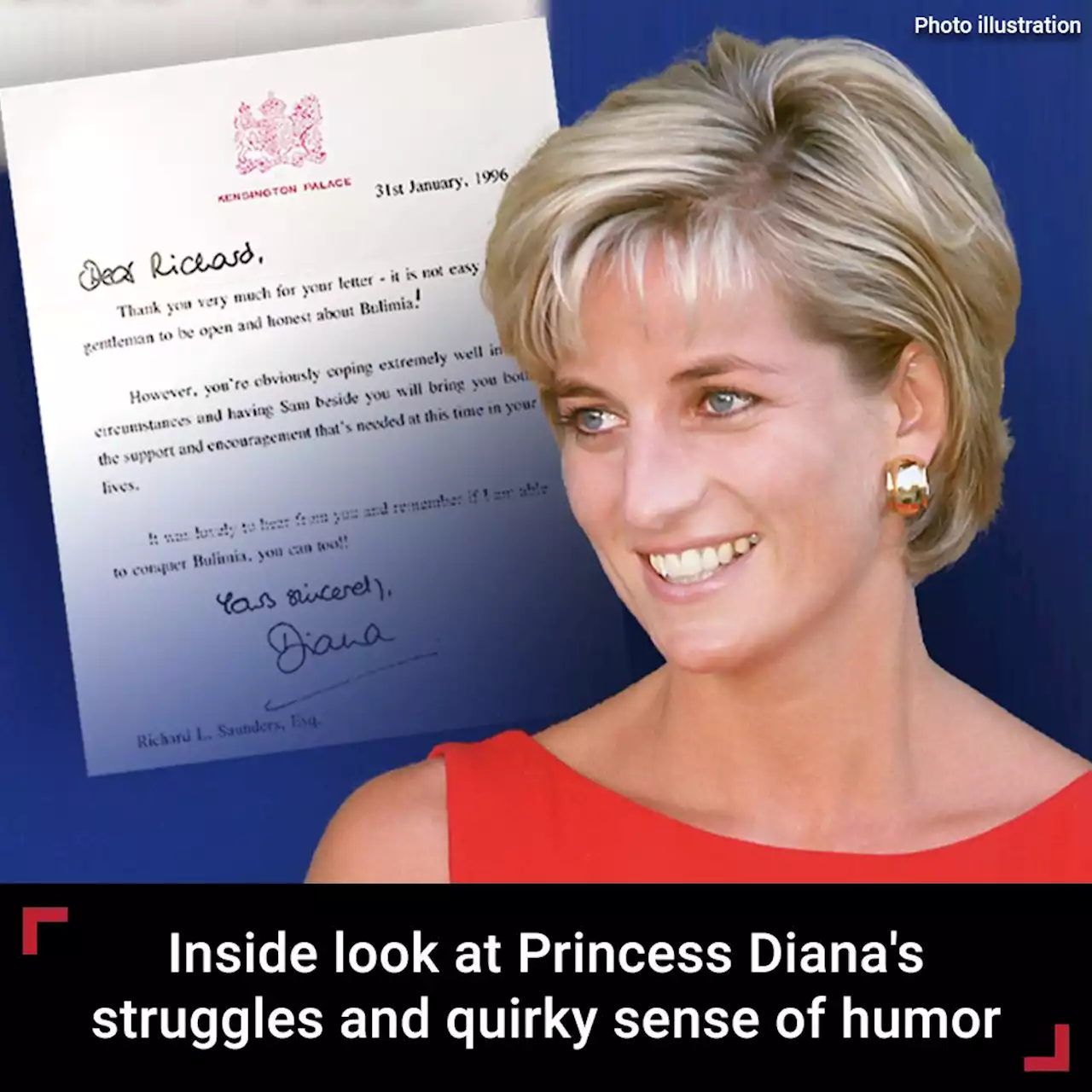 Princess Diana’s heartfelt letter to man struggling with bulimia on display at Las Vegas exhibit