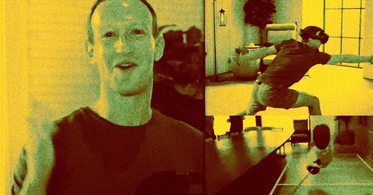 Extremely Sweaty Mark Zuckerberg Shows Off Mixed Reality Swordfighting Game