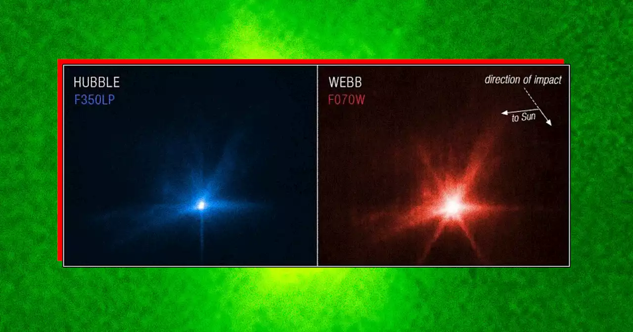 Webb and Hubble Release Amazing Views of NASA's Asteroid Collision