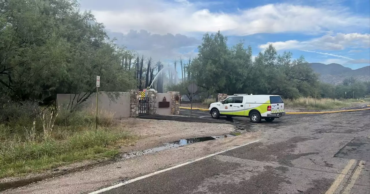 Lightning strike causes fire at Agua Caliente Park