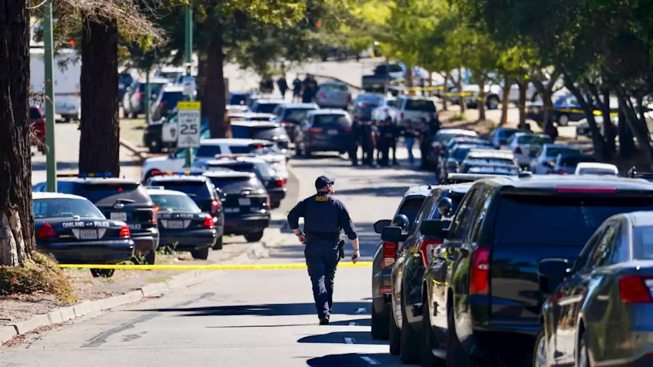 Police swarm East Oakland school campus after at least 6 people are shot