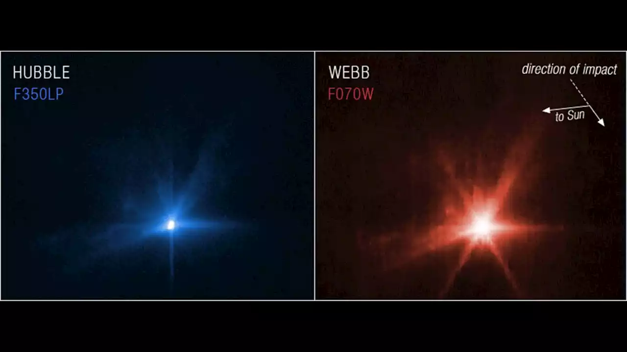 DART asteroid crash seen by James Webb, Hubble space telescopes (photos)