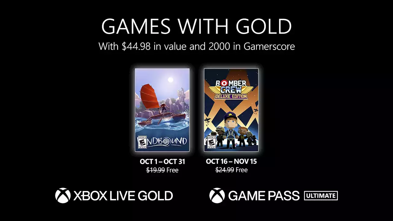 October’s Xbox Live Games with Gold titles have been announced | VGC