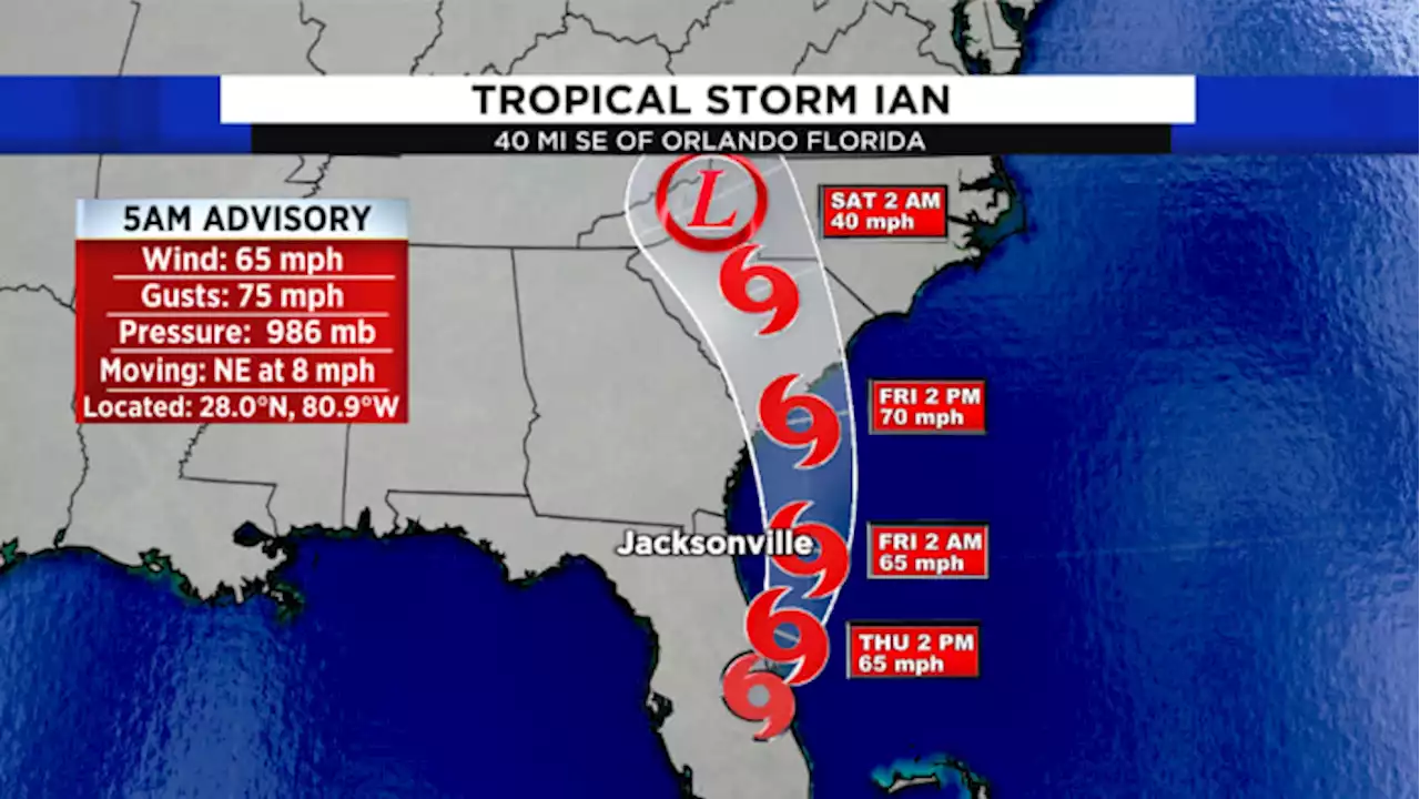 Ian weakens to tropical storm as it crosses Florida Peninsula