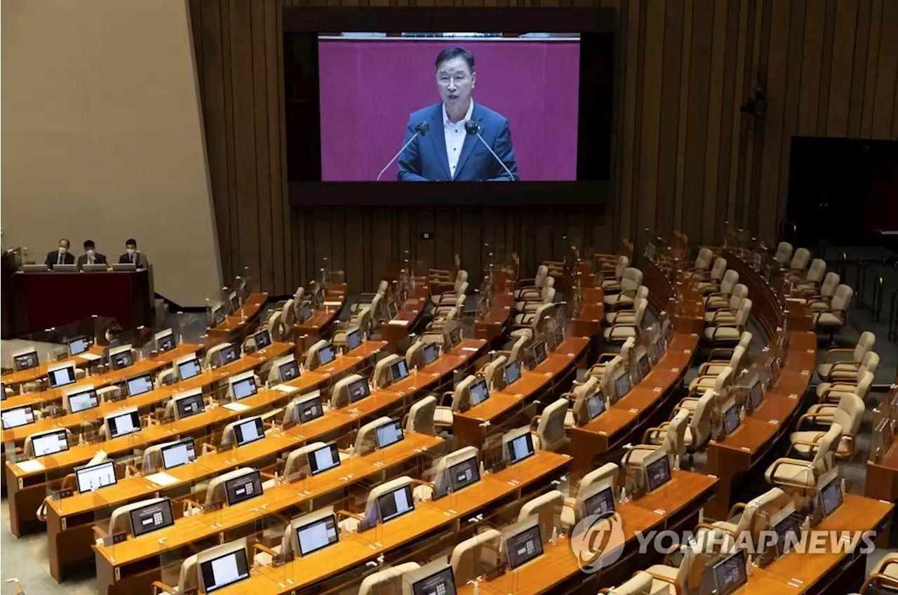 '박진 해임안' 與 불참 속 野 단독 본회의 처리…尹정부 첫 번째(종합) | 연합뉴스