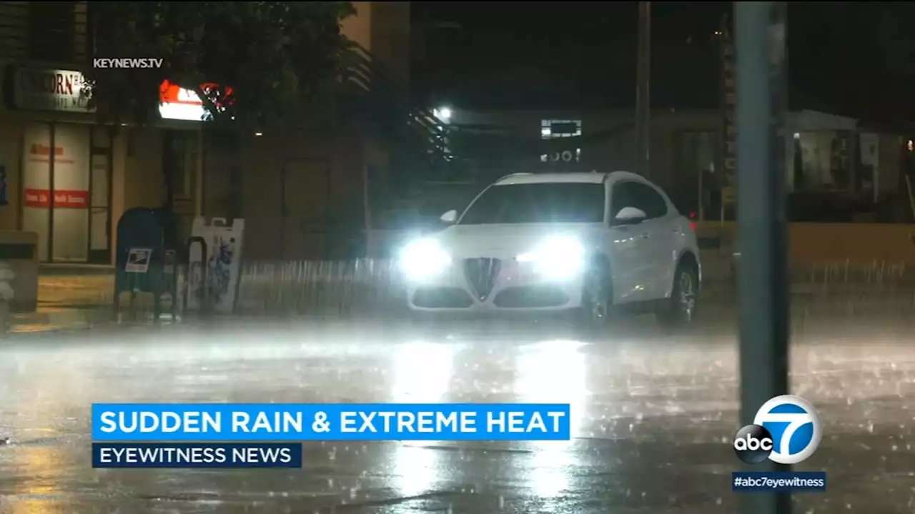 Parts of San Fernando Valley see rain, lightning amid heat wave