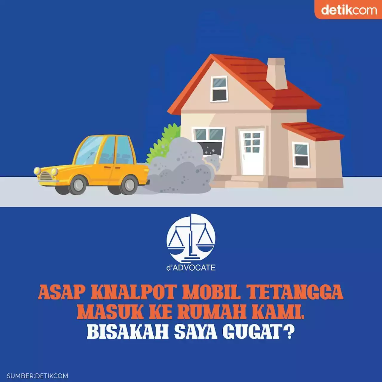 Asap Knalpot Mobil Tetangga Masuk ke Rumah Kami, Bisakah Saya Gugat?