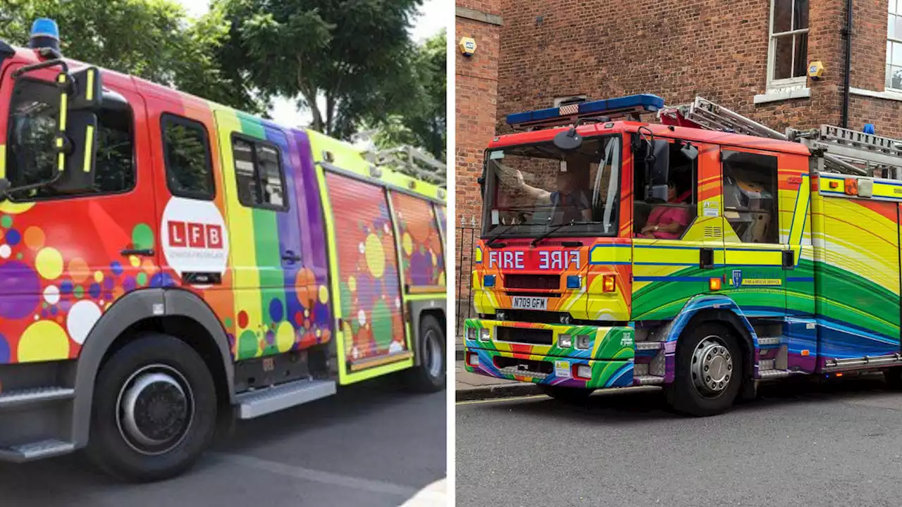 Fury as fire brigades spend £17k on decorating engines in LGBT rainbow colours