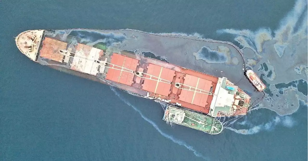 Pollution fears grow as beached ship off Gibraltar leaks fuel