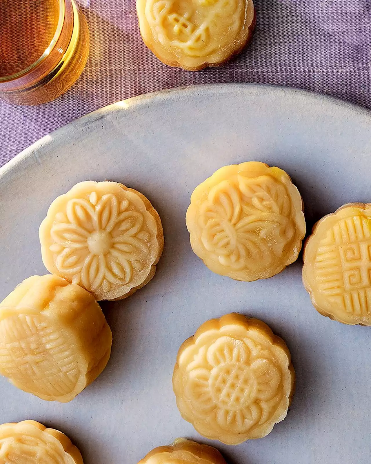 Snow-Skin Mooncakes with Mung Bean Filling