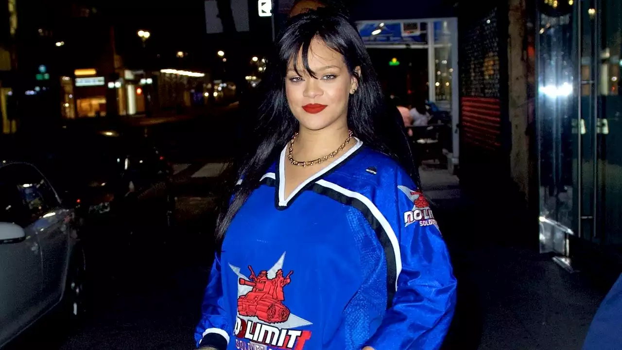 Rihanna Steps Out In Another Winning Vintage Jersey