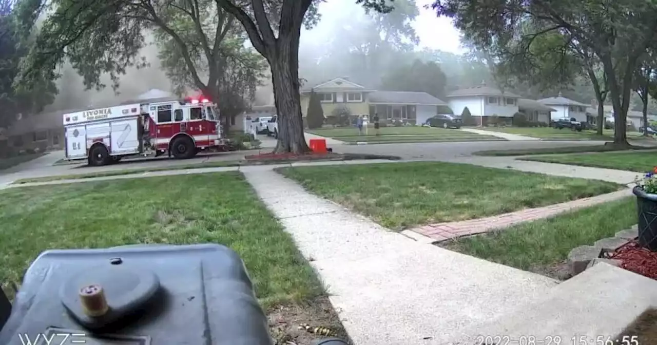 Doorbell video captures teens jumping into action to save residents in Michigan fire