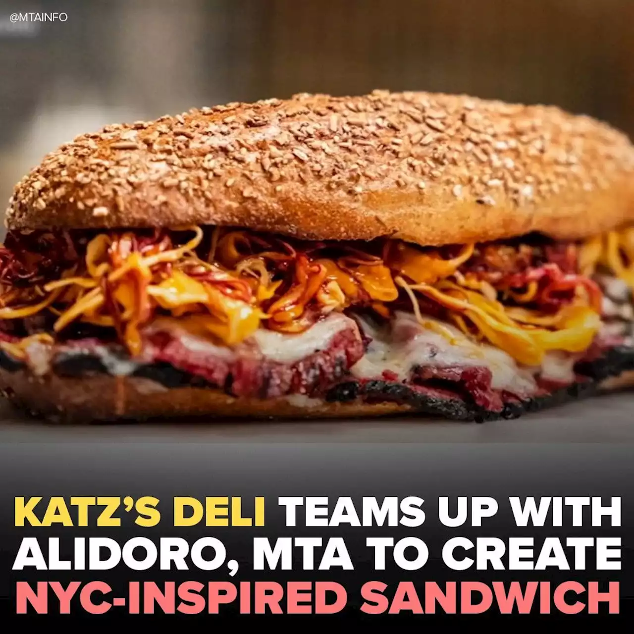 New sandwich features iconic Katz's Deli pastrami, celebrates 1st subway trip from city hall