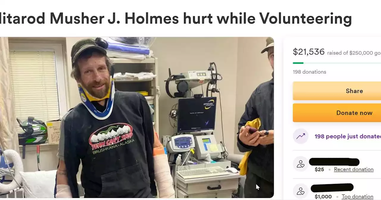 Iditarod musher Jessie Holmes badly injured while helping with storm cleanup in Western Alaska