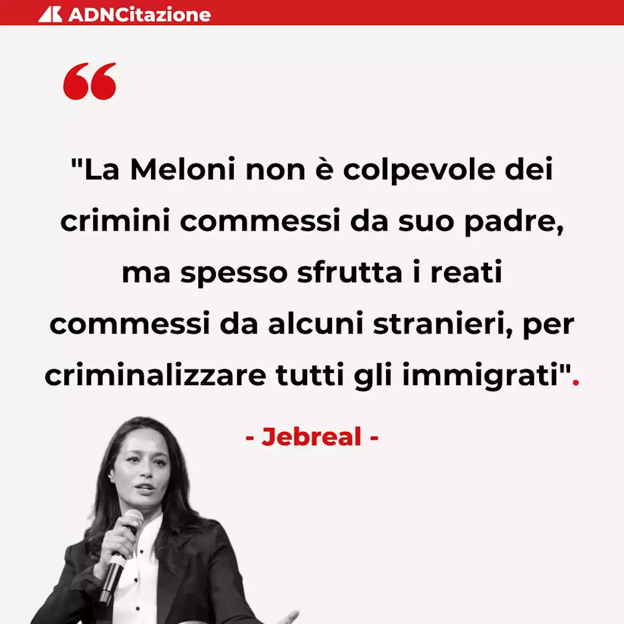 'Il padre di Meloni un criminale', bufera su Rula Jebreal