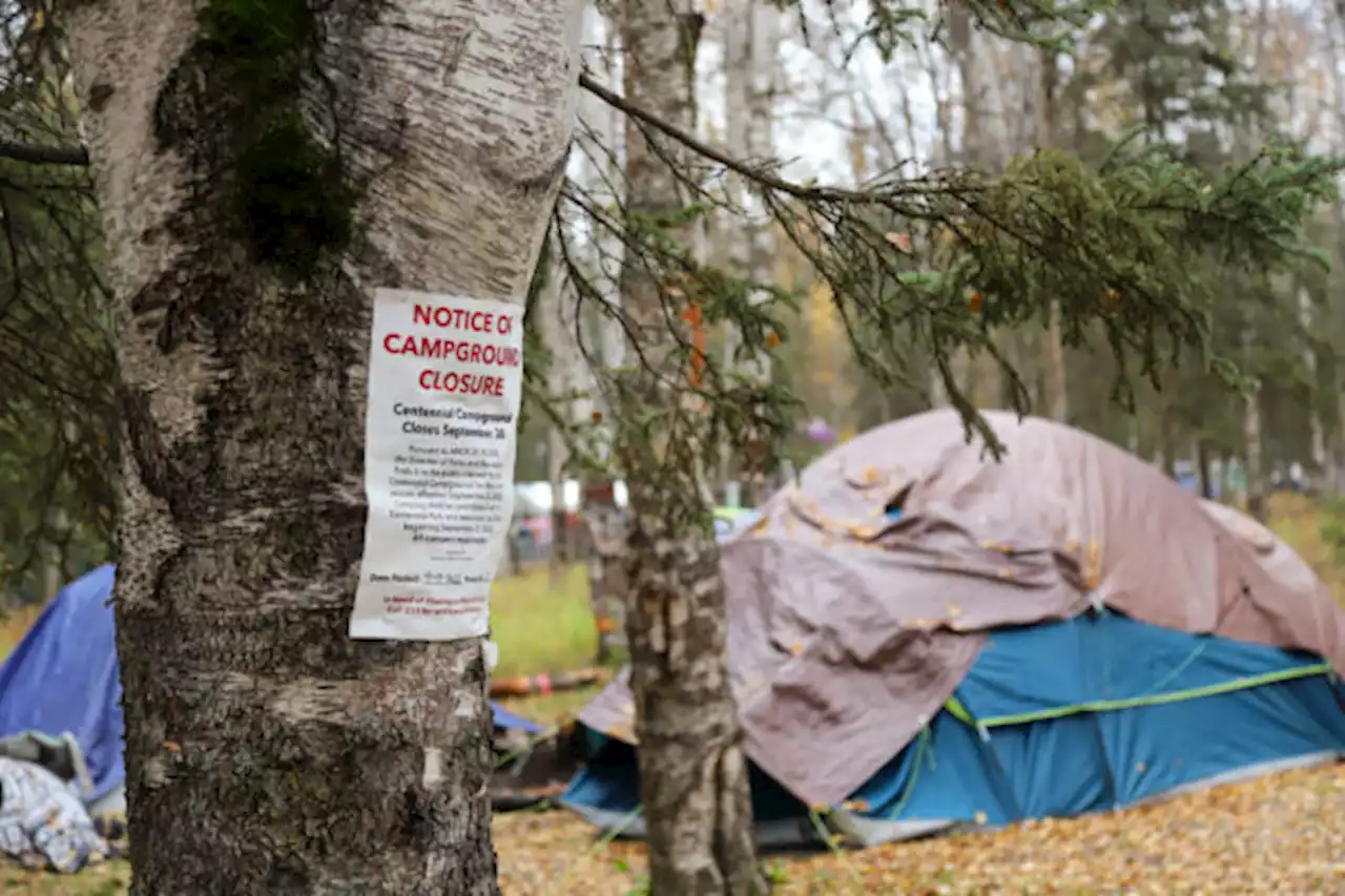 'There's no help': Anchorage homeless campers face uncertain future as Centennial Park closure looms