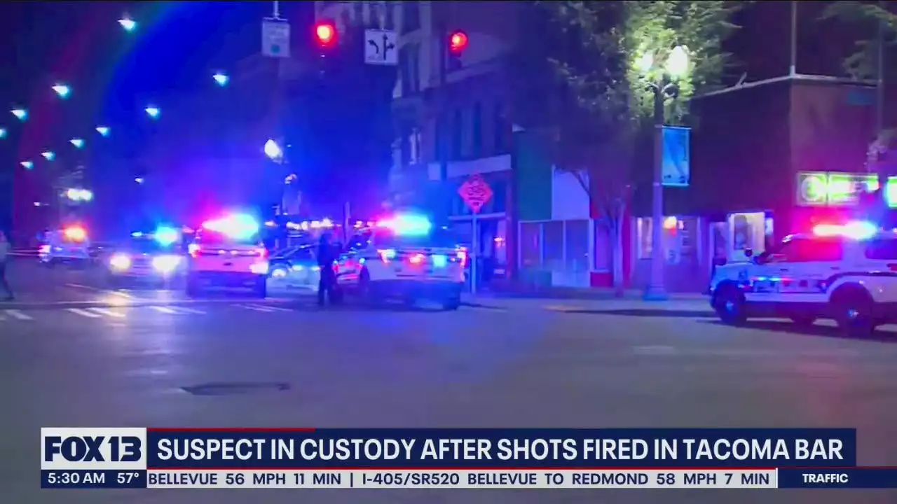 Suspect in custody after allegedly firing shots inside Tacoma bar