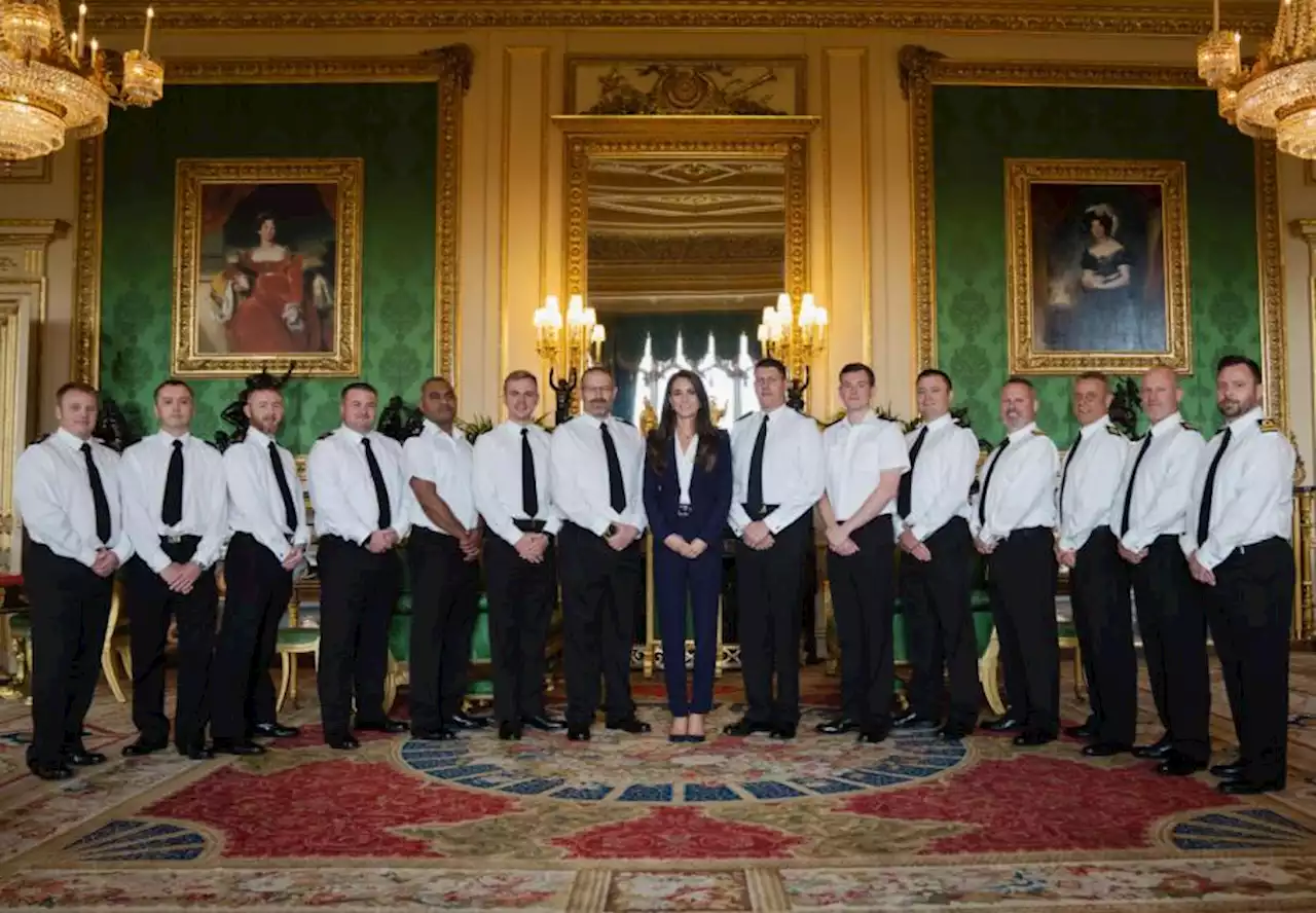 Sailors from new Glasgow naval ship meet with The Princess of Wales