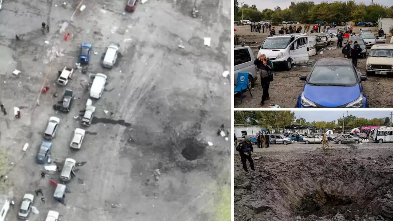 Devastating Russian missile strike on civilian convoy leaves 23 dead and dozens injured including four-year-old girl