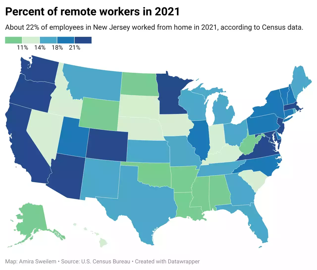 N.J. ranks 8th in country for most remote workers