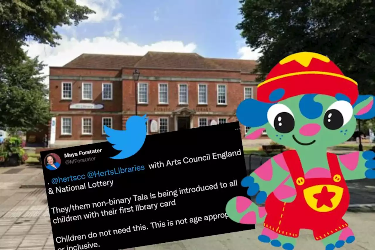 Hertfordshire libraries children's mascot drawn into trans 'pronouns' row