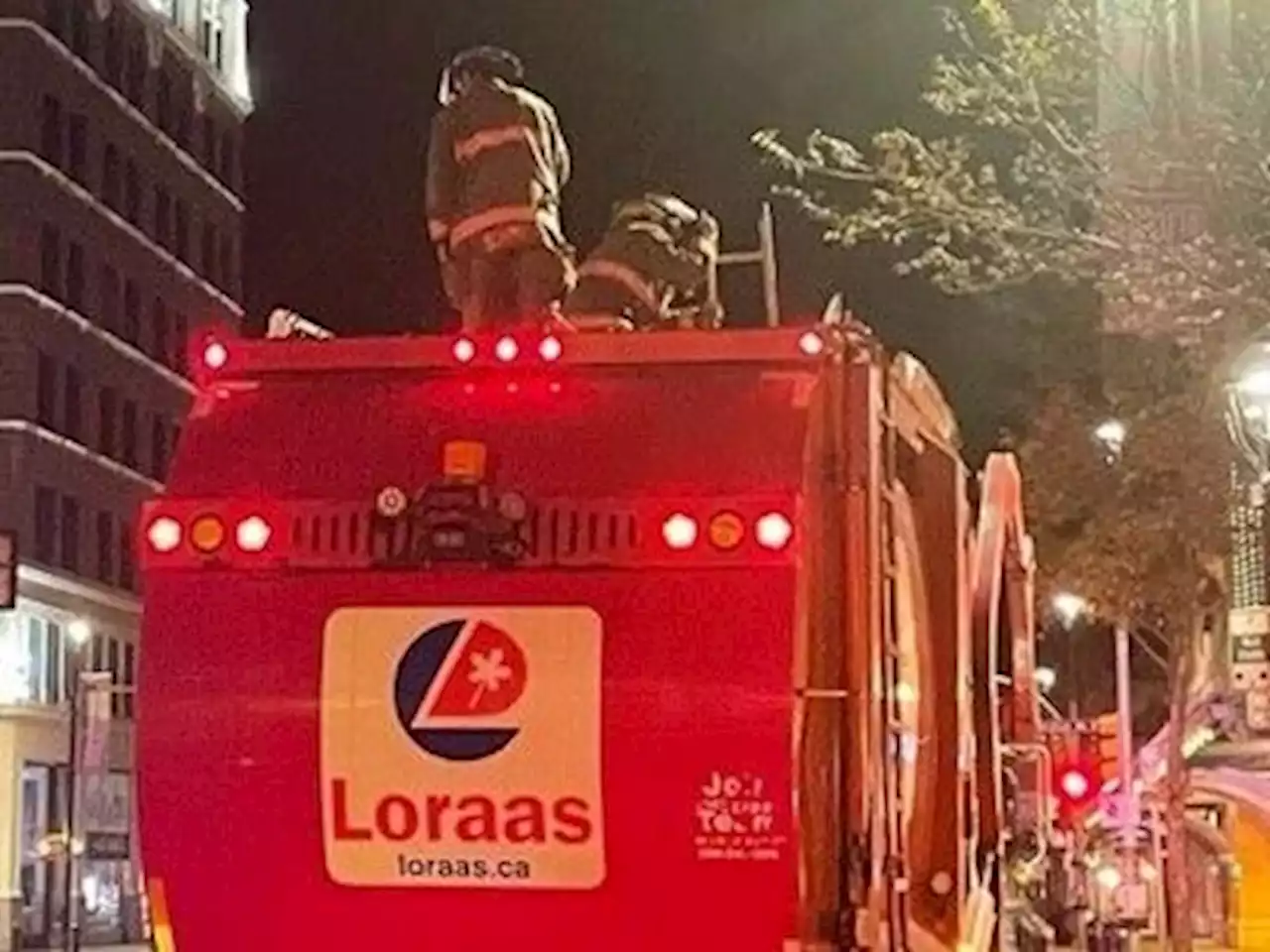 Saskatoon firefighters rescue man trapped in garbage truck bin