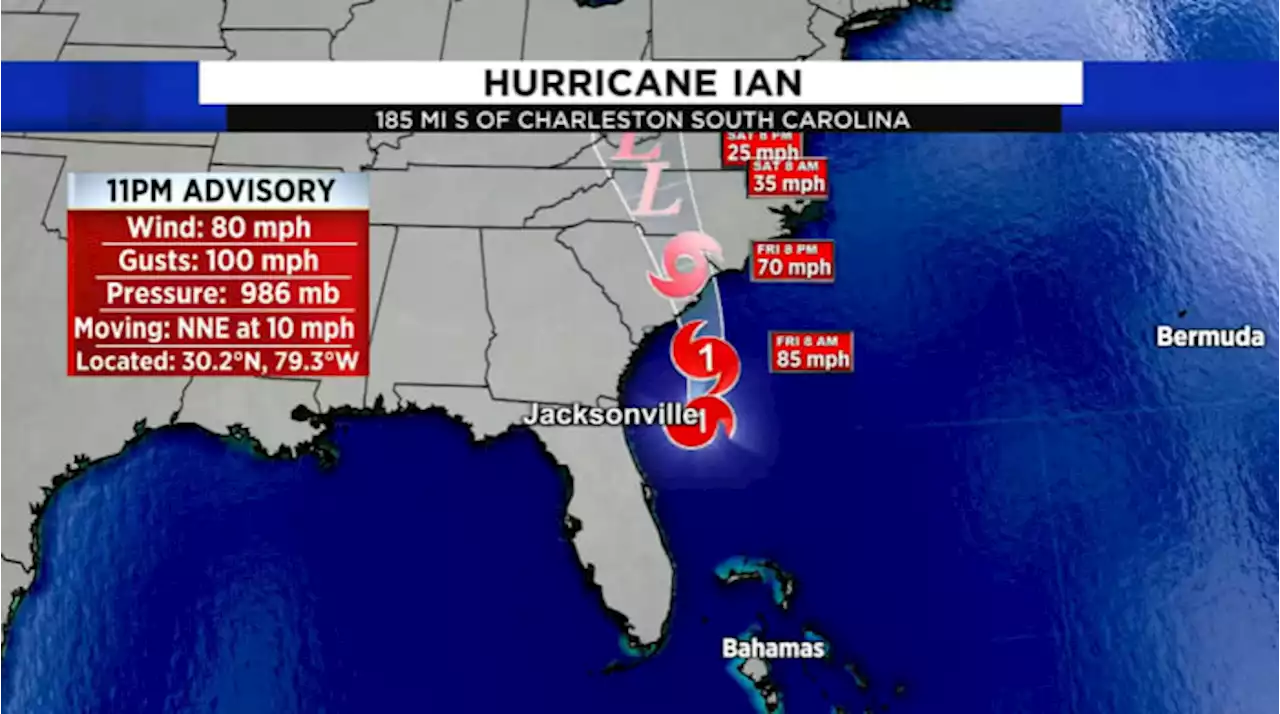 Hurricane Ian takes aim at the Carolinas