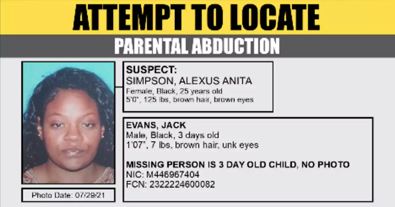 Authorities searching for Lancaster woman accused of abducting 3-day-old son before DCFS removal