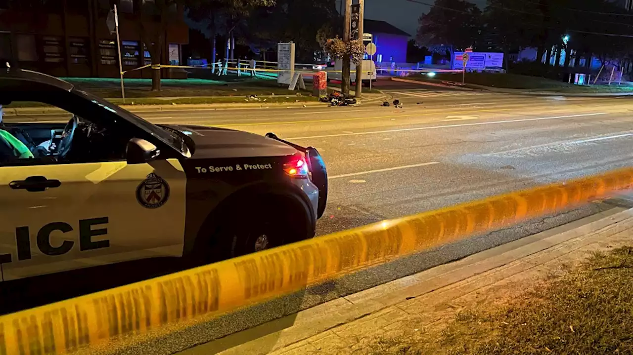 Man dead after van, e-bike collide in North York