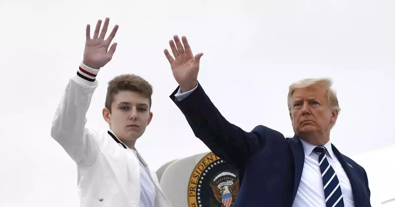 Trump claims FBI searched teenage son Barron's room