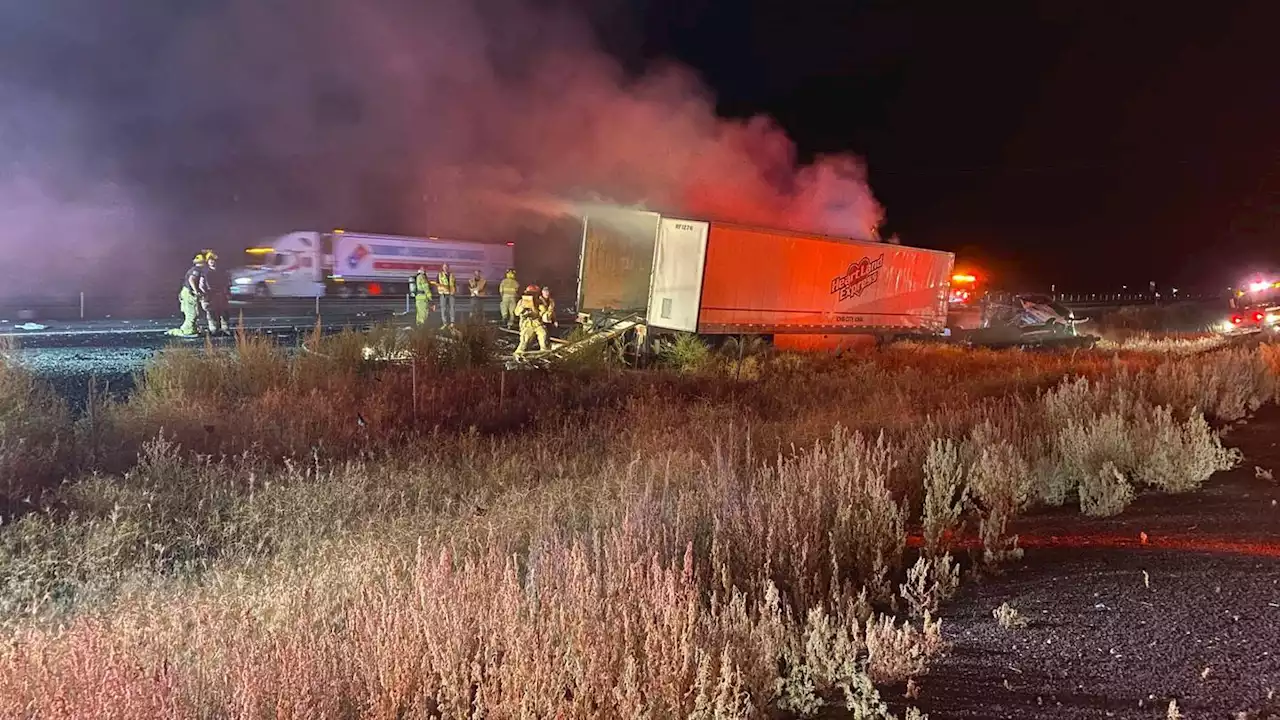 Eastbound I-90 east of Moses Lake closed after fatal crash