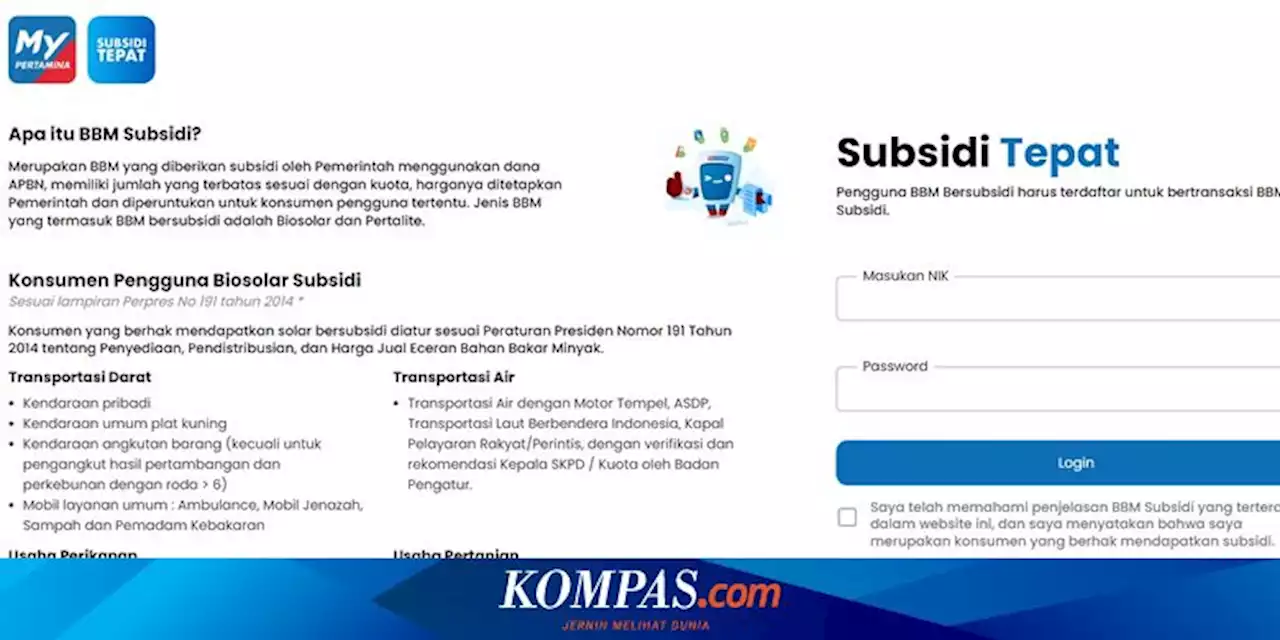 Cara Daftar MyPertamina Subsidi Tepat via Online dan Offline