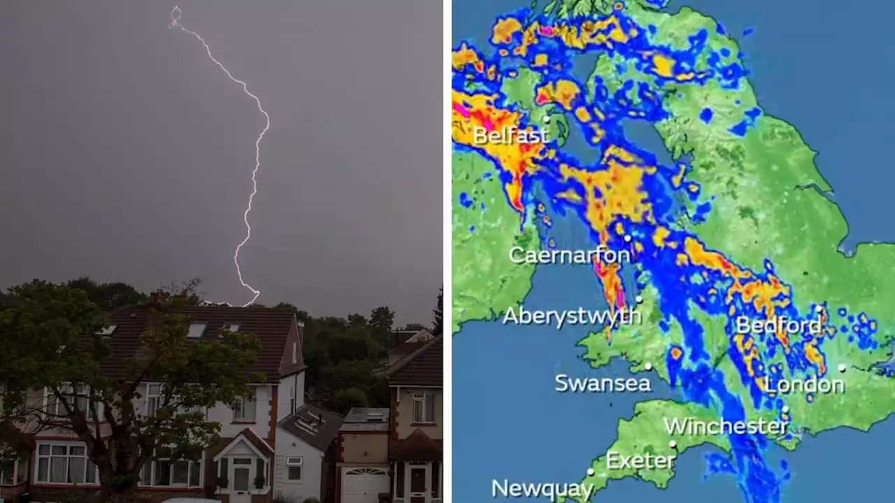 Risk of lightning strikes and flooded homes as Met Office issues thunderstorm warning