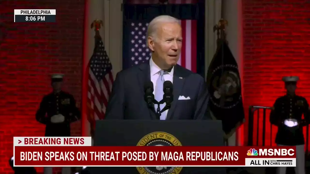 Biden gives 'soul of the nation' prime-time address ahead of midterm elections