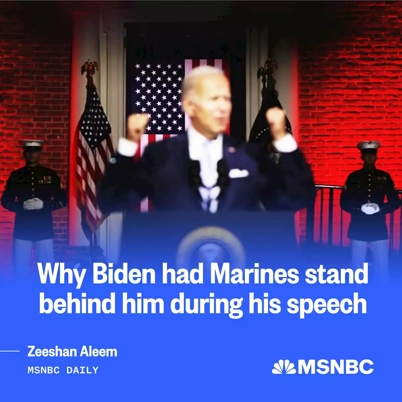 Opinion | The real meaning of the Marines flanking Biden during his speech