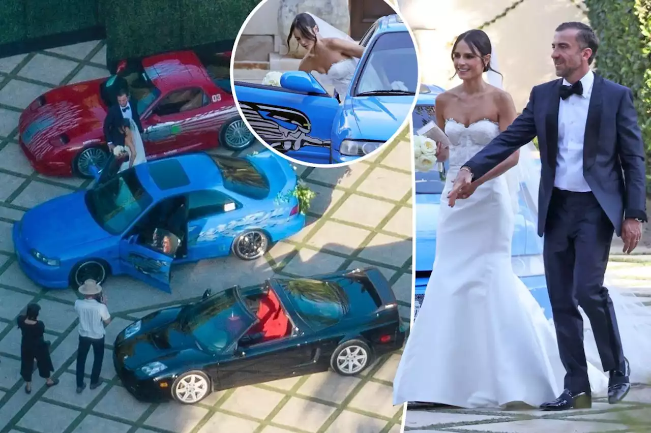 Jordana Brewster, Mason Morfit marry in California, ride off in ‘Fast & Furious’ car