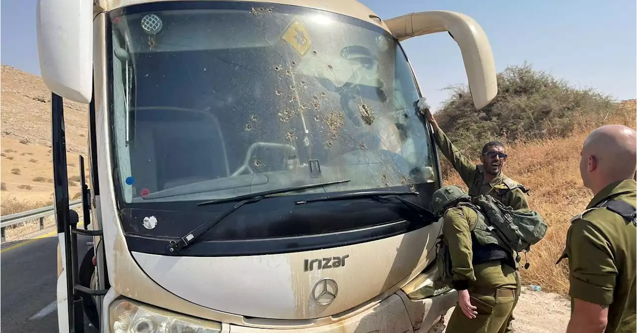 Palestinians fire on bus with Israeli troops in West Bank, 6 hurt