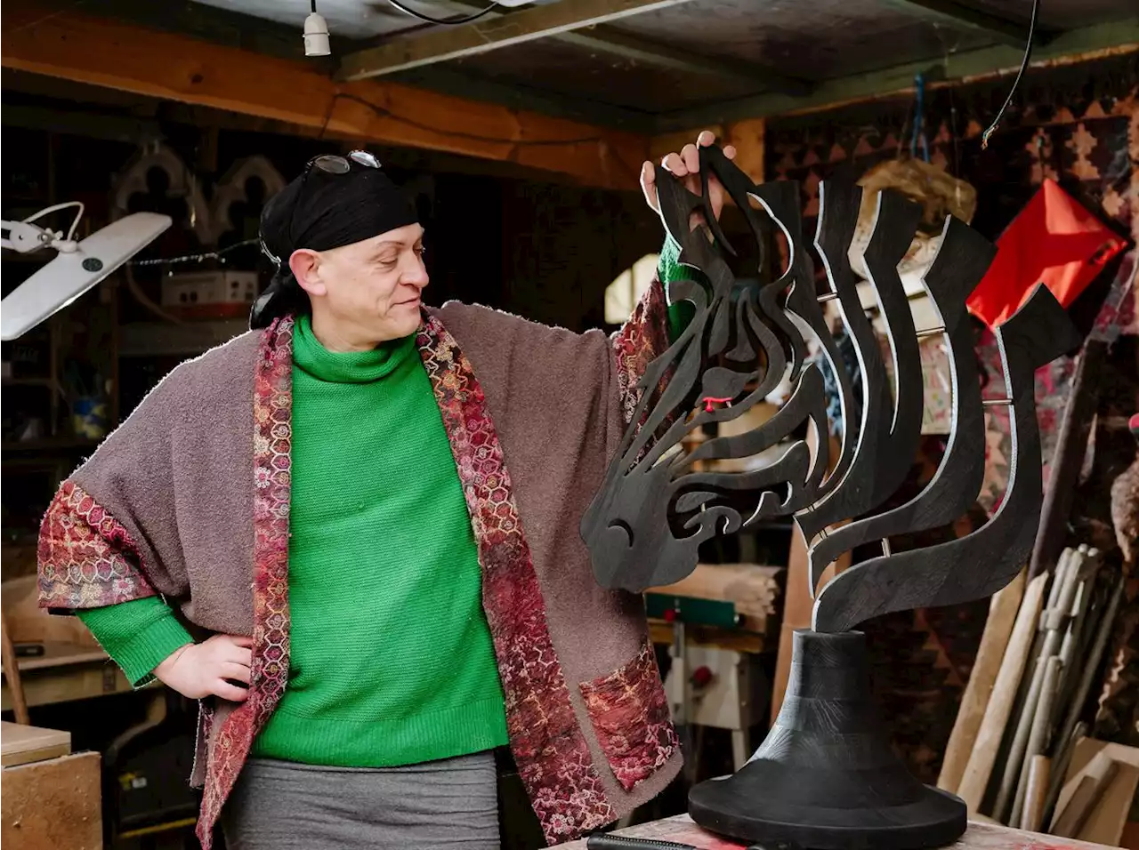 Shropshire woodworking wizard puts stunning zebra sculpture up for charity auction