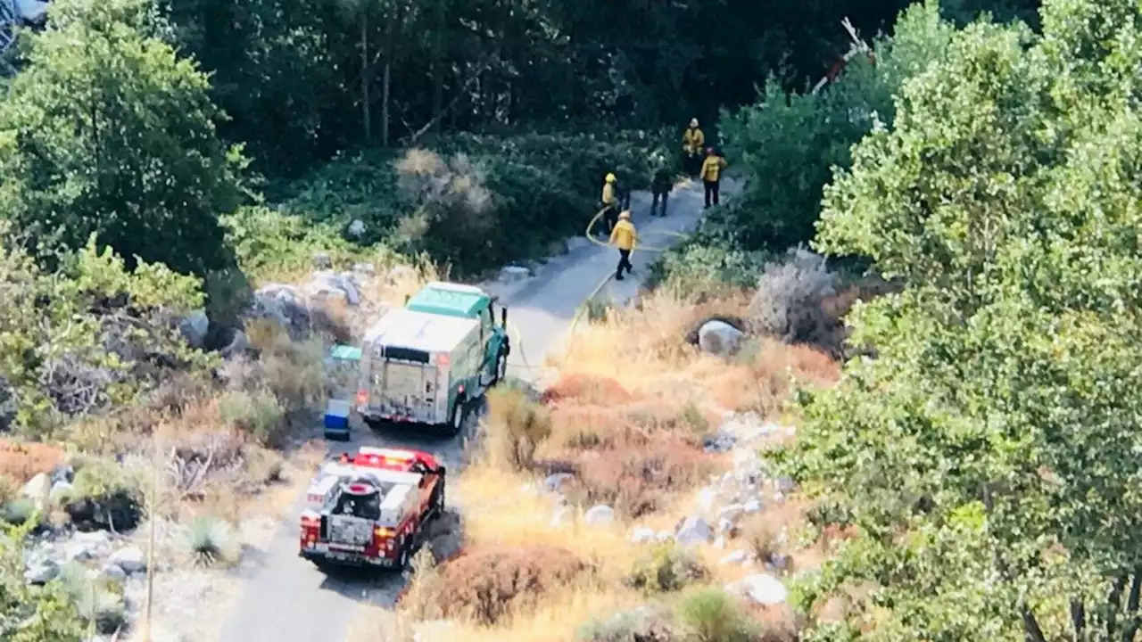 Pilot rescued after helicopter rolls over following hard landing on Mount Baldy